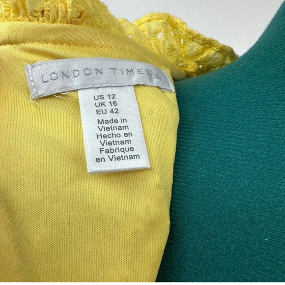 Nordstrom London Times Petunia Ruffle Neck Waist Tie Dress   NWOT - Picture 5 of 7